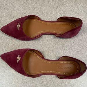 Coach - Maroon Pointed Toe Flats